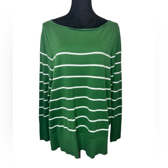 Pennington's PENN Boat Neck Cotton Sweater Green - Picture 4 of 8